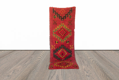 Colorful Moroccan runner rug 3x9 ft.