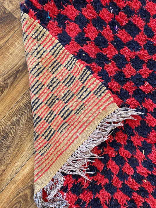 Tapis de couloir à carreaux marocains 3x10 pieds.