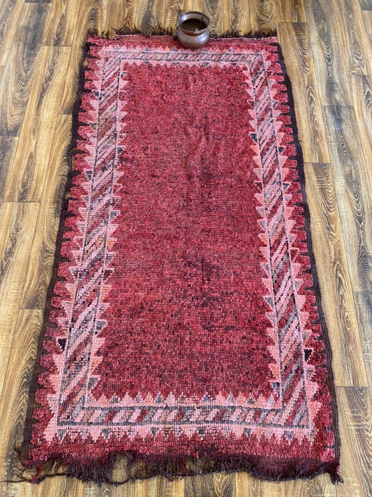 4x7 ft Moroccan Berber area rug.