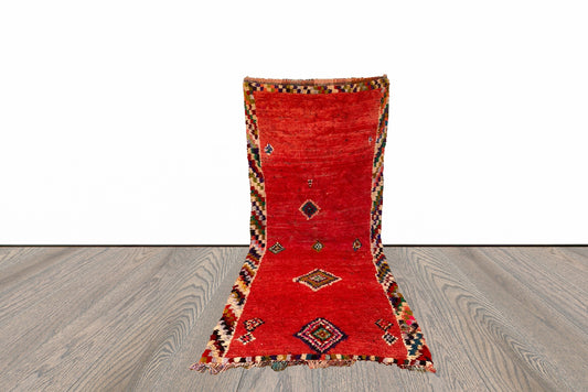 5x11 ft large vintage Moroccan rug.