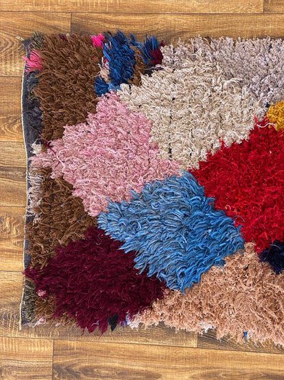 2x11 ft long colorful Moroccan runner rug.