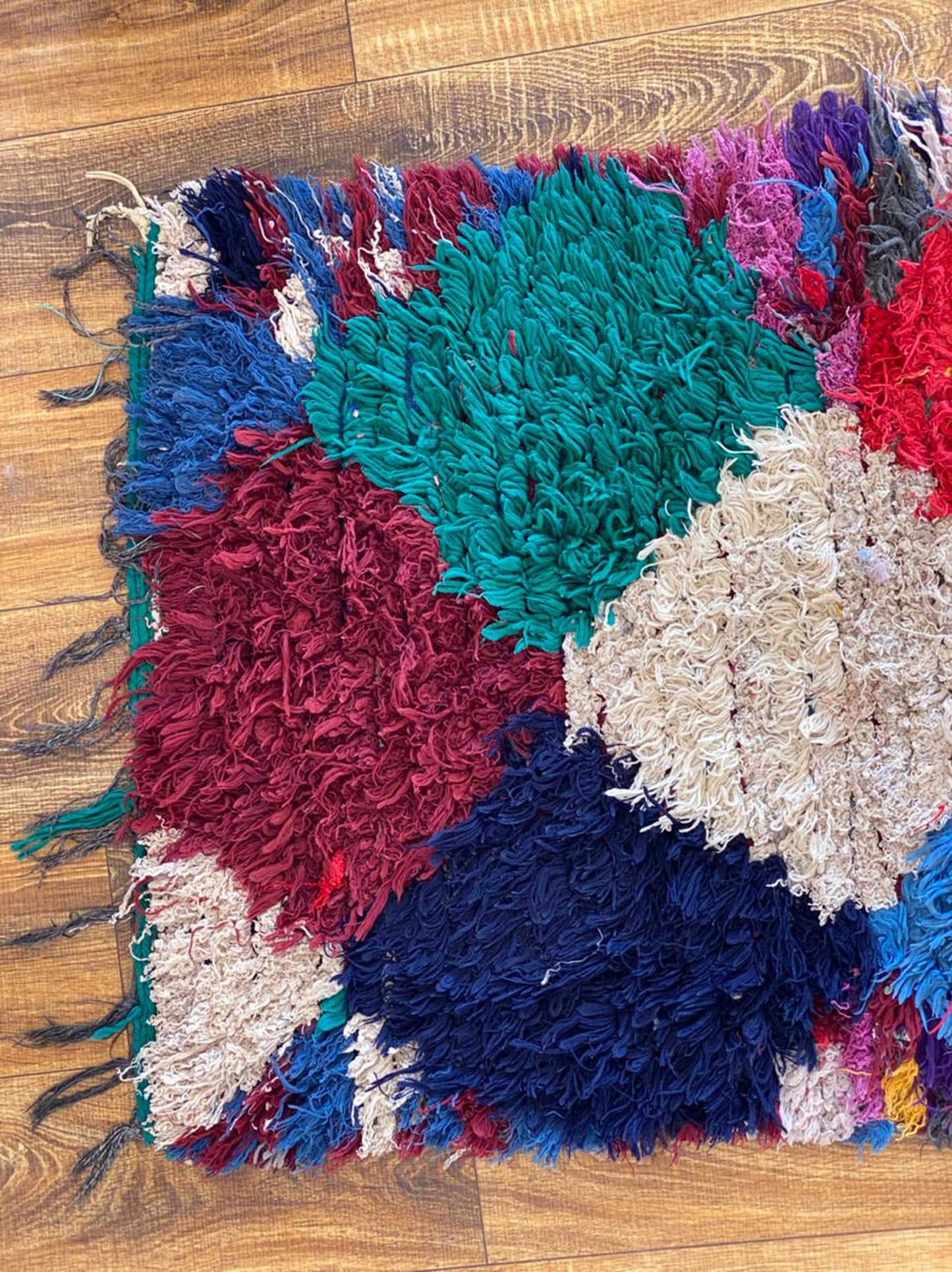 2x11 ft long colorful Moroccan runner rug.