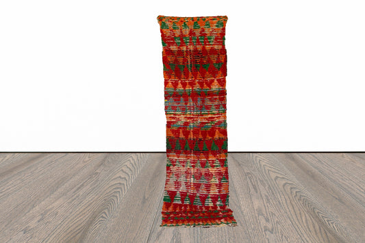 Moroccan narrow runner rug 2x10 ft.