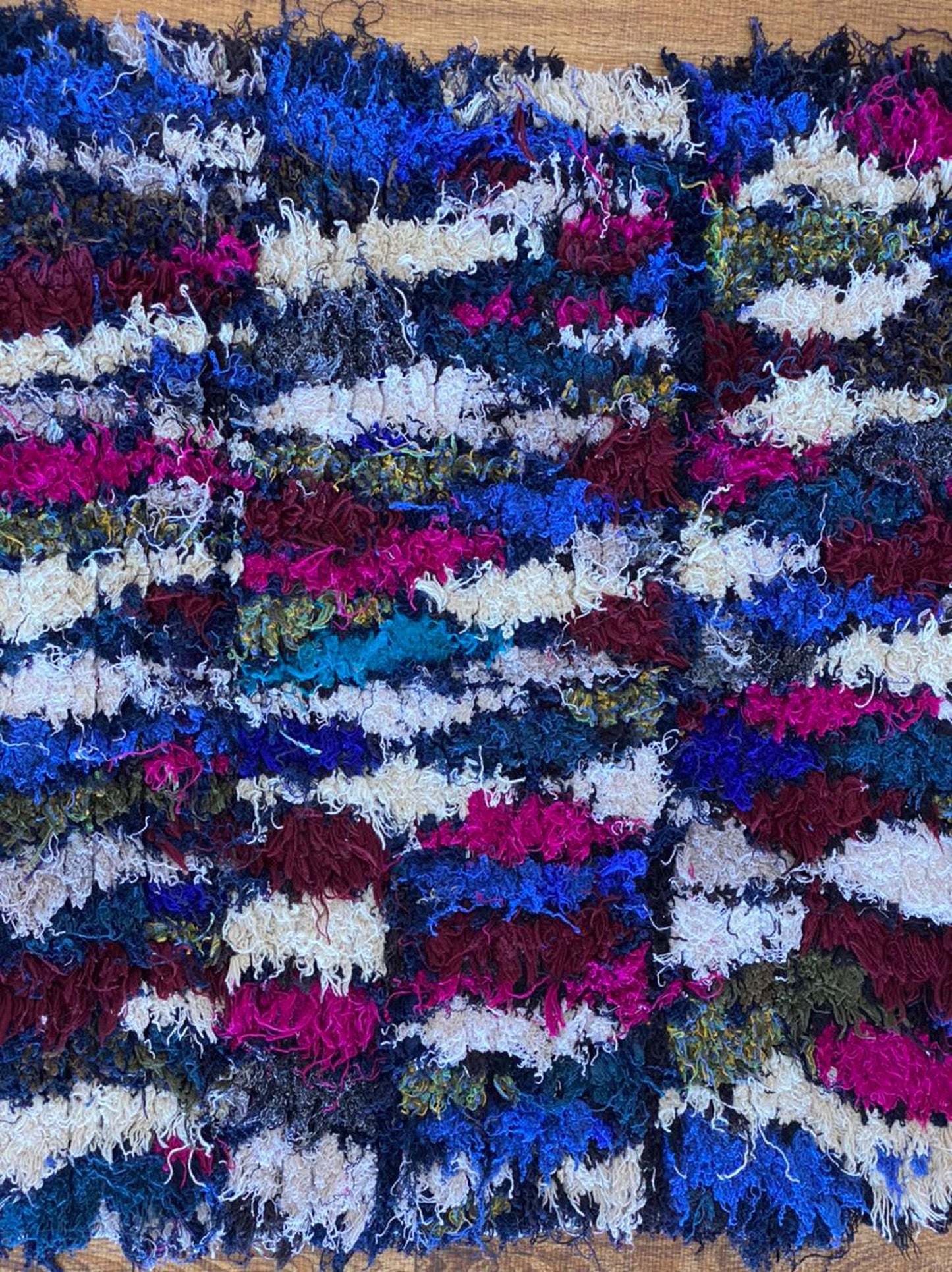 Moroccan vintage Berber rug 3x8 ft.