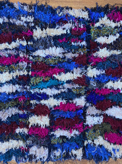 Moroccan vintage Berber rug 3x8 ft.