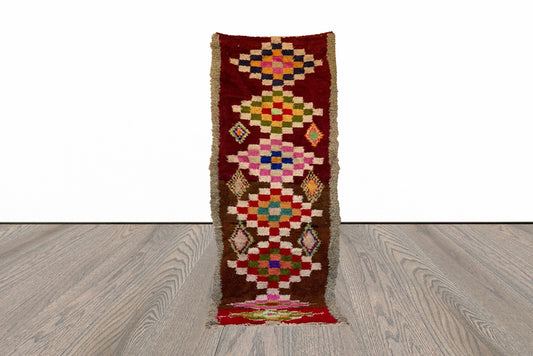 Moroccan Berber woven runner rug 3x9 ft.