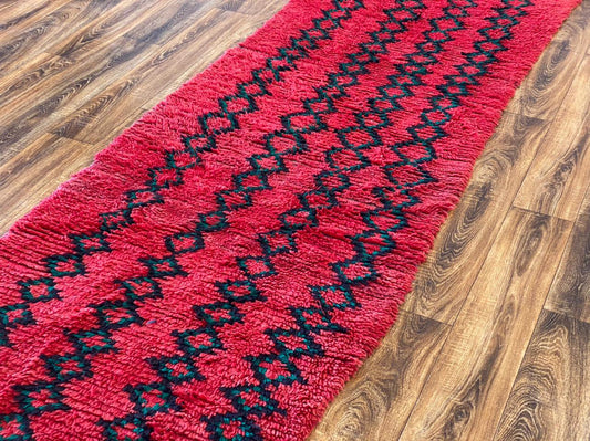 Moroccan vintage runner rug 3x9 ft.