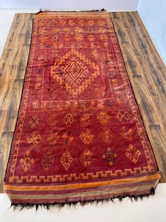 Large Moroccan Berber rug 6x14 ft.