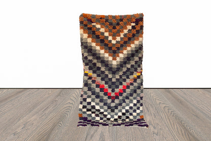 3x6  ft Moroccan colorful Berber rug.