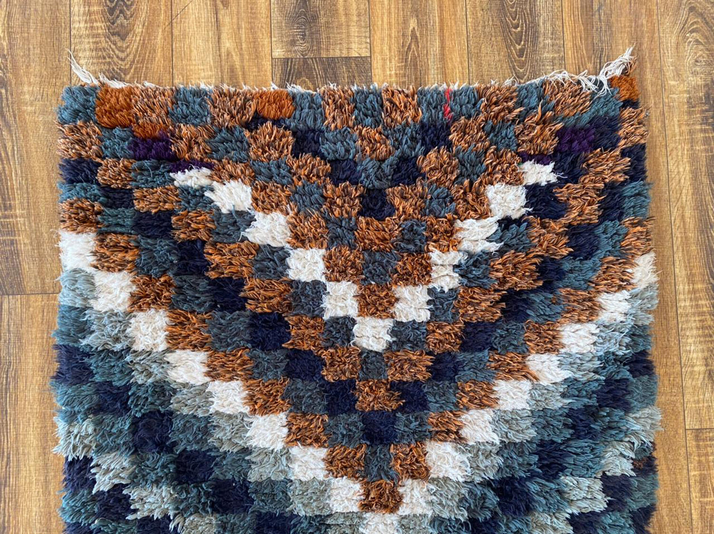 3x6  ft Moroccan colorful Berber rug.
