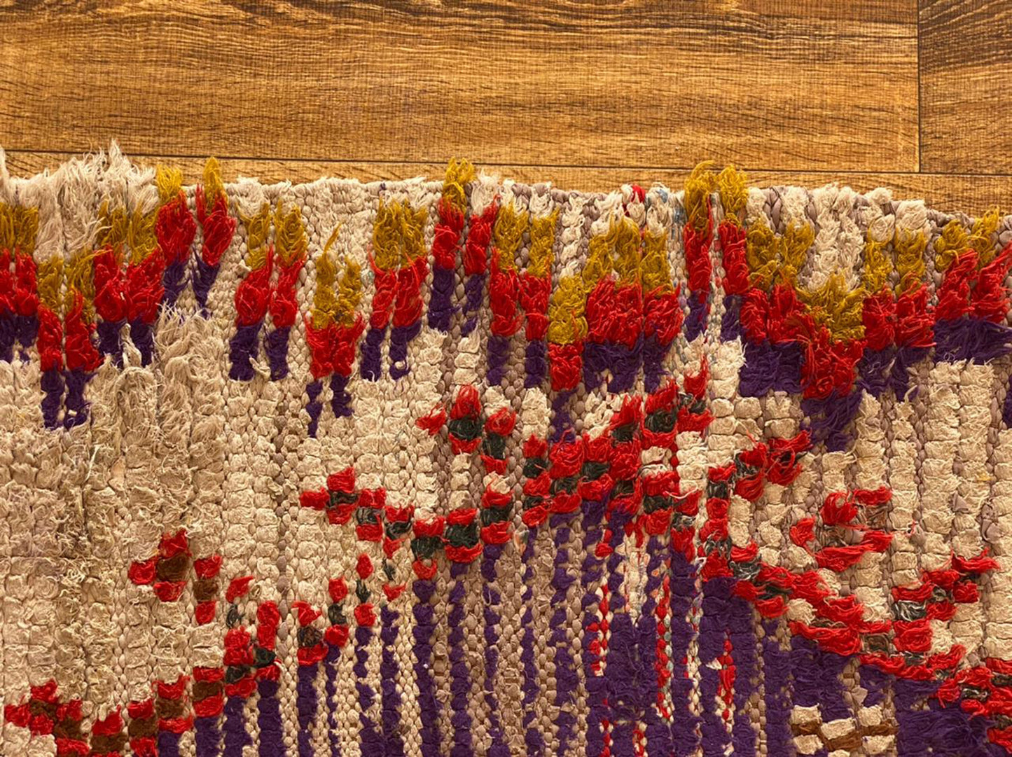 Tapis berbère marocain vintage 2 x 6 pieds.