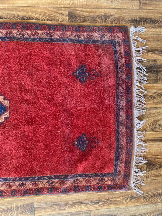 4x7 ft Moroccan vintage area rug.