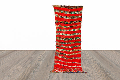 Moroccan vintage runner rug 3x7 ft.