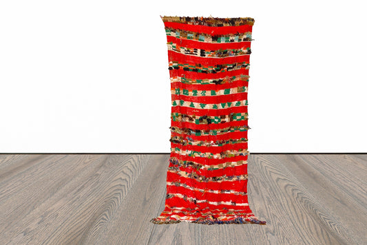 Moroccan vintage runner rug 3x7 ft.