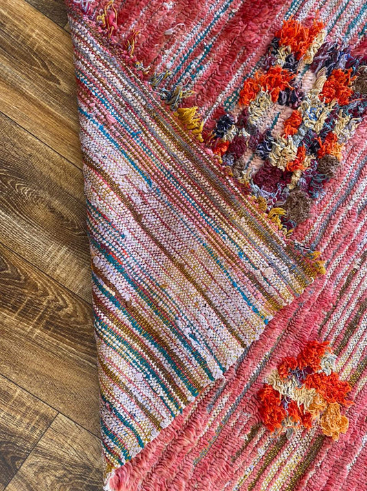 4x6 ft vintage Moroccan area rug.