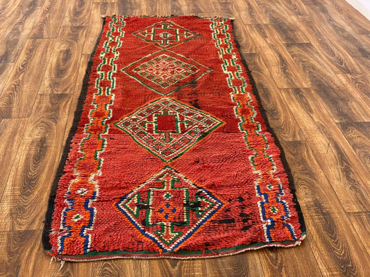 Colorful Moroccan runner rug 3x8 ft.