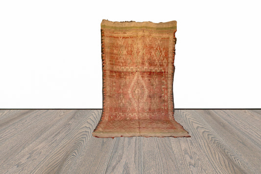 Vintage large Moroccan rug 5x10 ft.