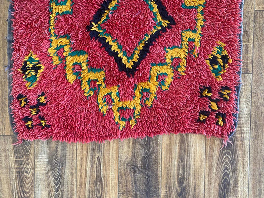 Colorful Moroccan runner rug 3x9 ft.