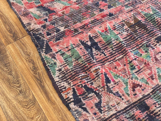 4x9 ft vintage Moroccan Berber rug.