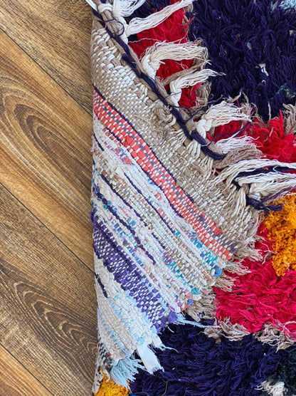 Moroccan narrow colorful runner rug 2x9 ft.