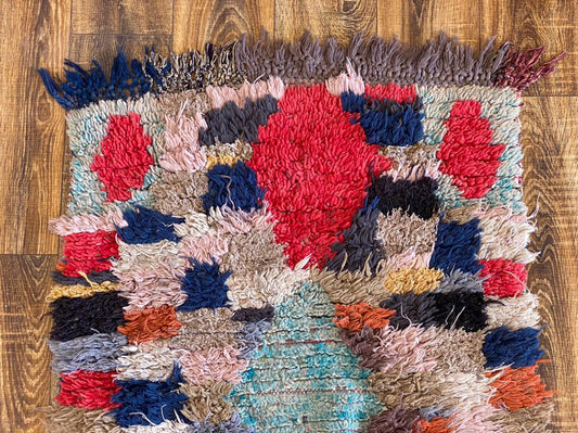 Moroccan colorful runner rug 2x7 ft.