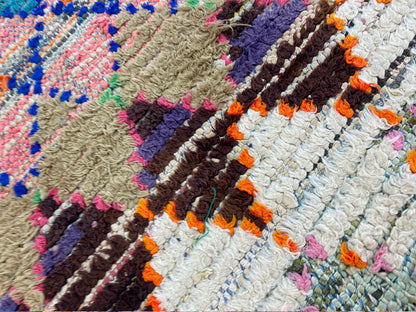 3 x 11 ft moroccan long runner, tribal berber diamond vintage colorful narrow rug.