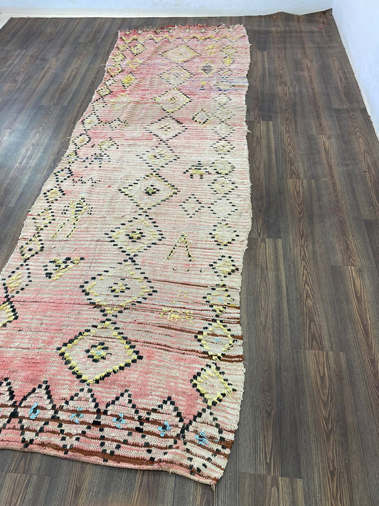 4x8 ft berber long runner rug, moroccan vintage wollen large rug.