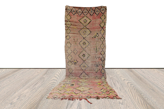 4x8 ft berber long runner rug, moroccan vintage wollen large rug.