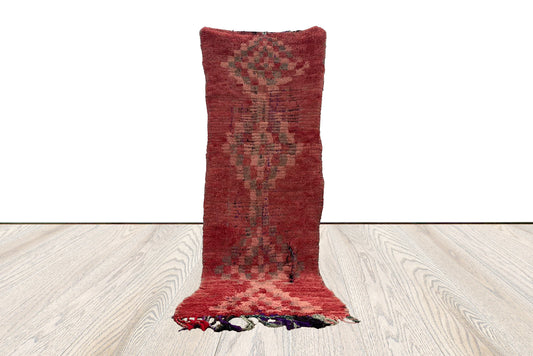 Tapis berbère marocain 3x9 pieds, tapis vintage étroit
