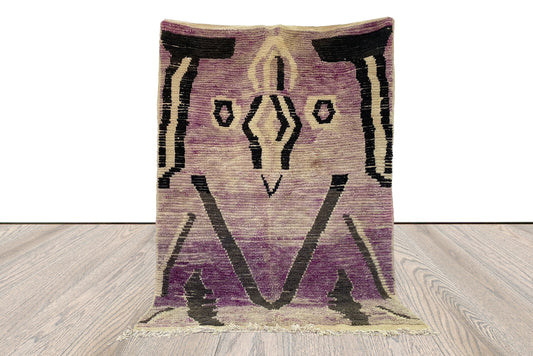Moroccan vintage Large area Rug, 5 ft by 7 ft Berber Wool area Rugs.
