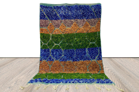 5x8  feet, Moroccan large Rugs, Berber Colorful Wool Rug.