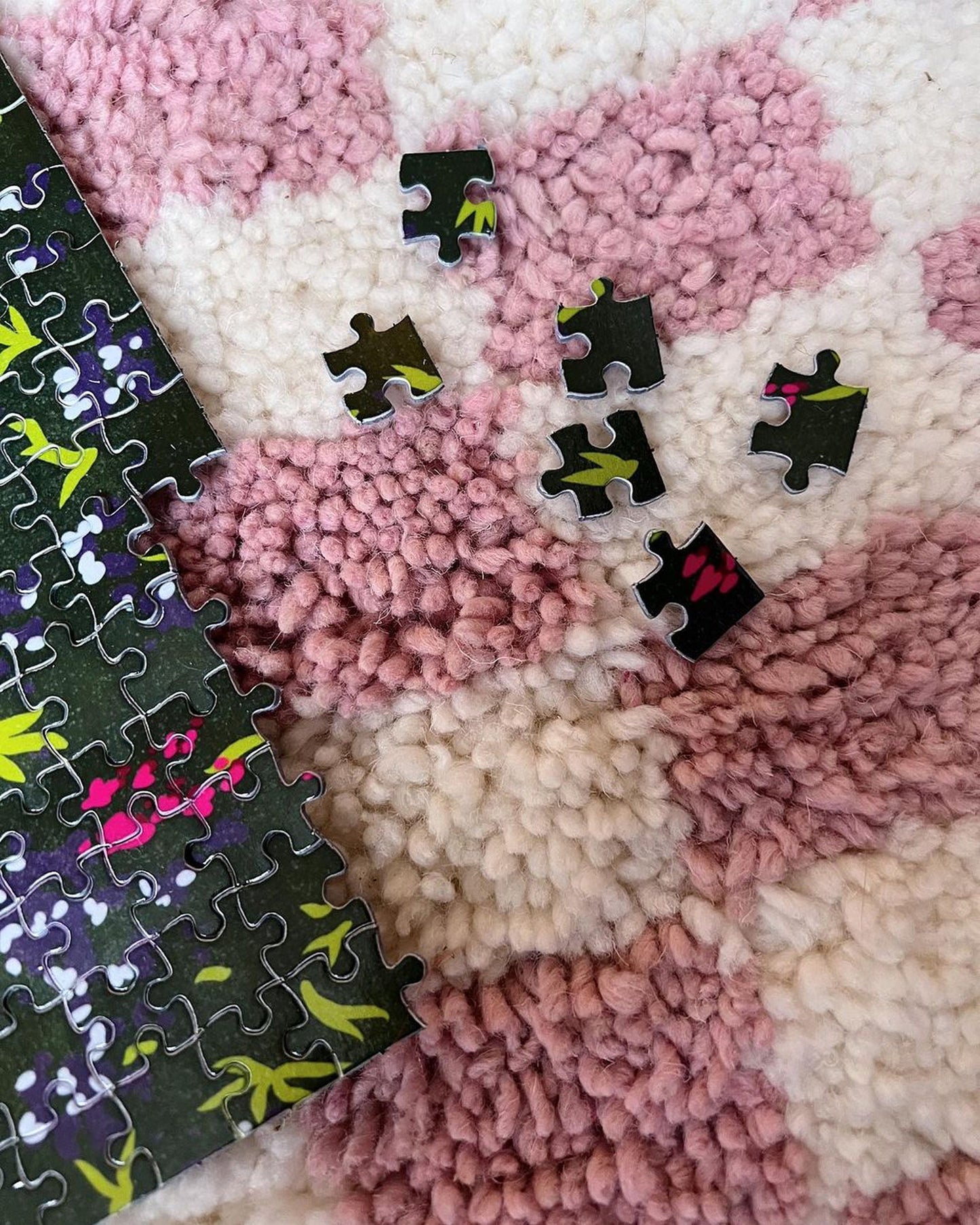 Pink Checkered rug, Moroccan pink rug, Morocco checkerboard area rug