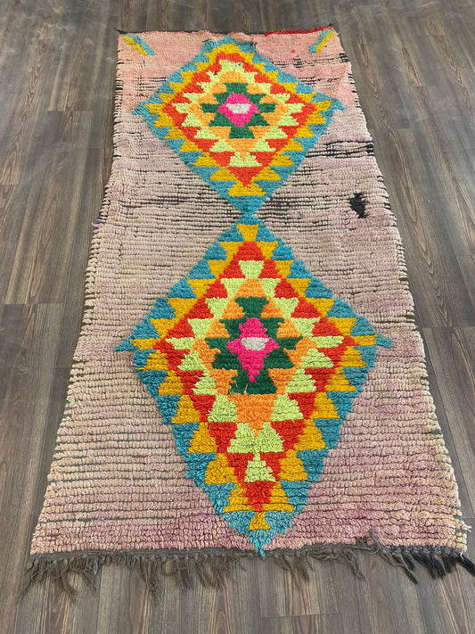 4x8 ft Authentic Moroccan Rugs, unique vintage Berber Rug.