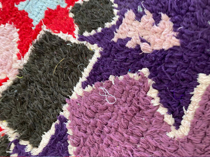 3x9 ft Moroccan vintage narrow runner rug, Berber colorful rugs.