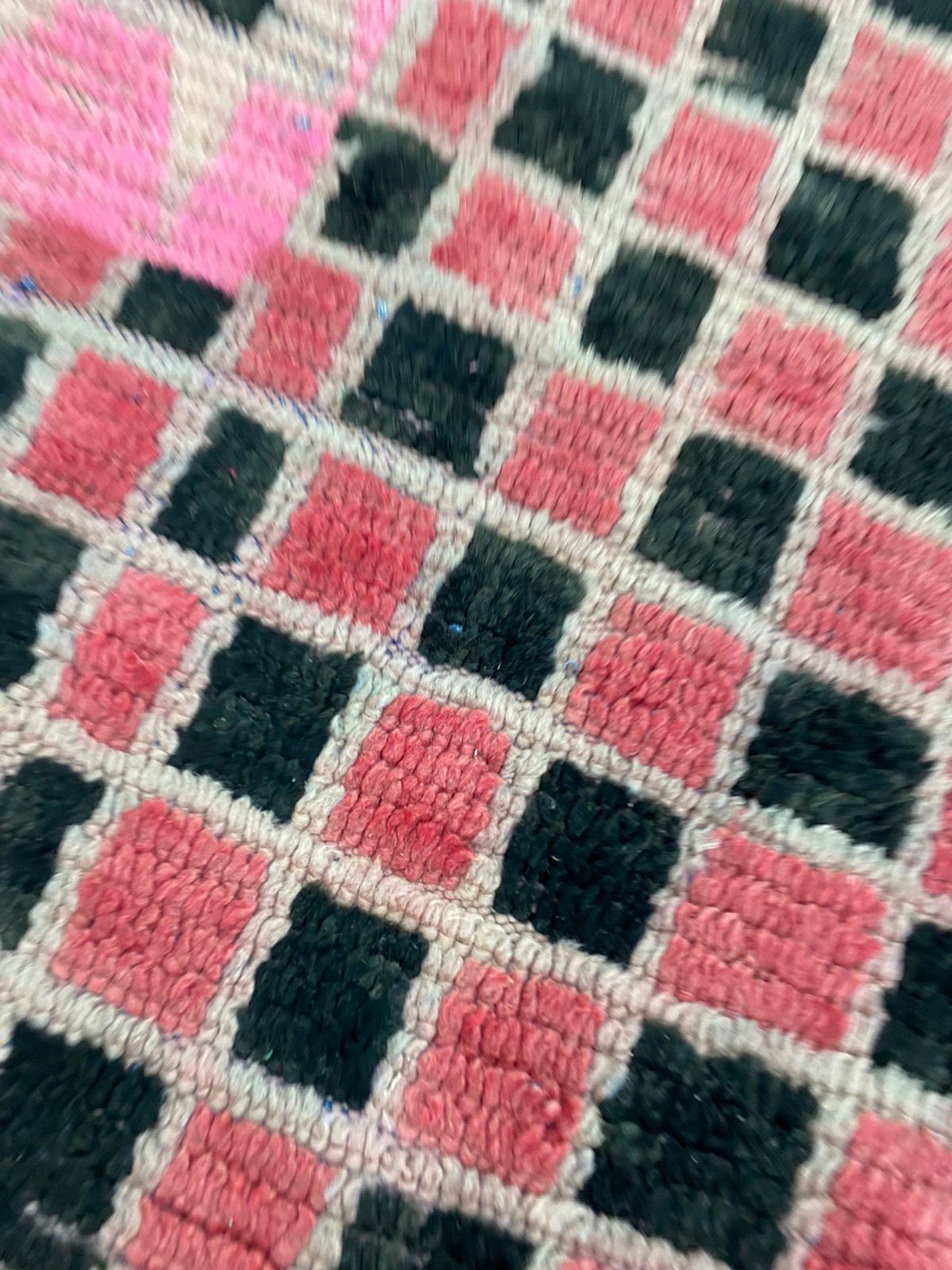 4 x 8 ft vintage Berber grid Rugs, Moroccan Colorful area Rug.