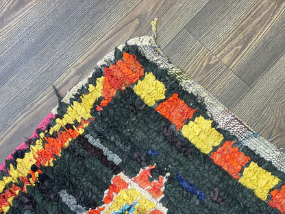 Moroccan Rug, 4x7 FT, colorful Berber Diamond Vintage Shag rugs