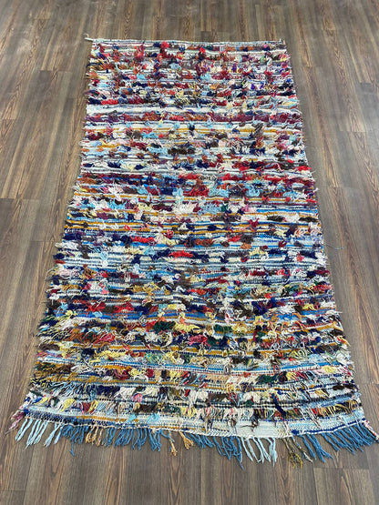 4x8 Moroccan woven Shag Vintage Berber area Rugs.