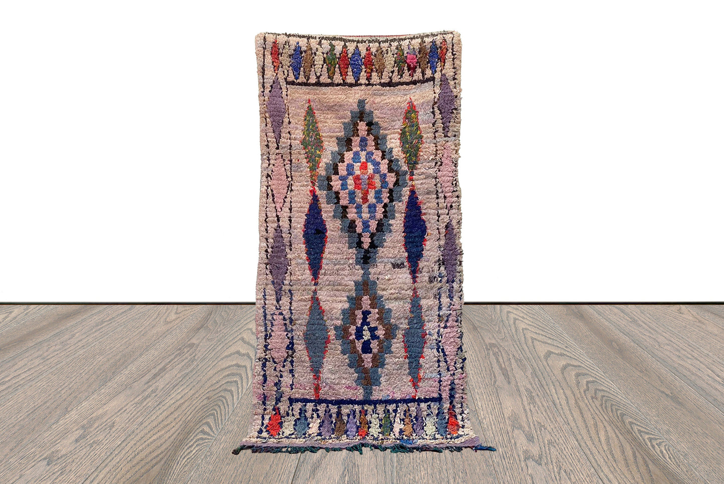3x6 runner Boucherouite Rugs, Moroccan Berber runners shag Rug.