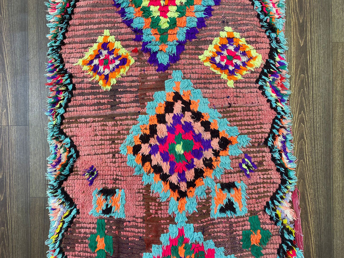 3x9 Moroccan vintage runner Rugs, Berber narrow colorful Rug.