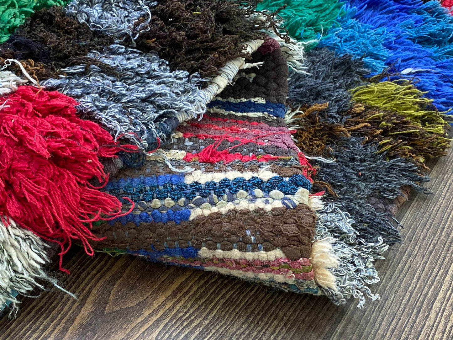 Moroccan unique runner Rugs, 3x9 Handwoven Green vintage rugs.