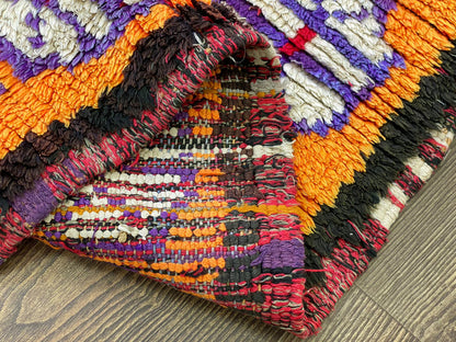 4x7 Moroccan woven red vintage area Rugs.
