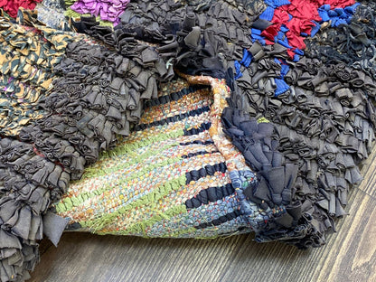 2x8 Boucherouite narrow runner Rug, Moroccan woven Berber checker Rugs.
