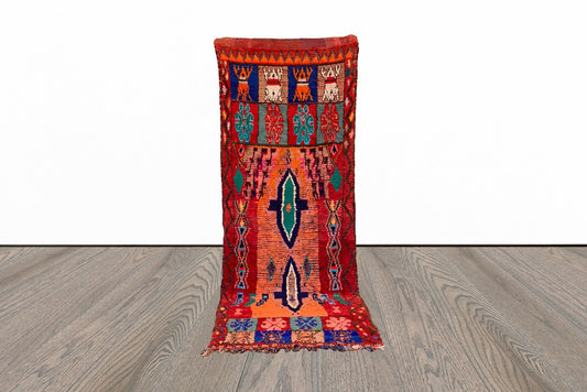 Moroccan runner Colorful runner Rug 3x9, Berber Vintage woven runner Rug