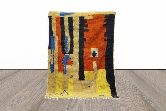 Authentic Moroccan Rug | Handwoven Berber Carpet | Vintage Moroccan Wool Rug | Bohemian Home Decor | Large Area Rug | Moroccan Style Rug