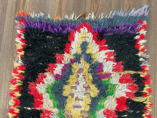 2x10 Long Hallway Moroccan Colorful Runner Rug.