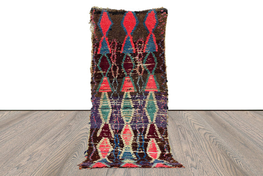 Moroccan runners Rug, 3x7 Berber vintage runner Rug.