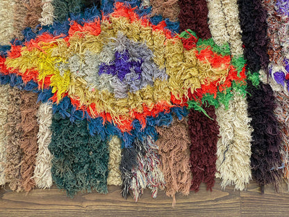 4x7 Berber Vintage Moroccan shag striped area Rugs.