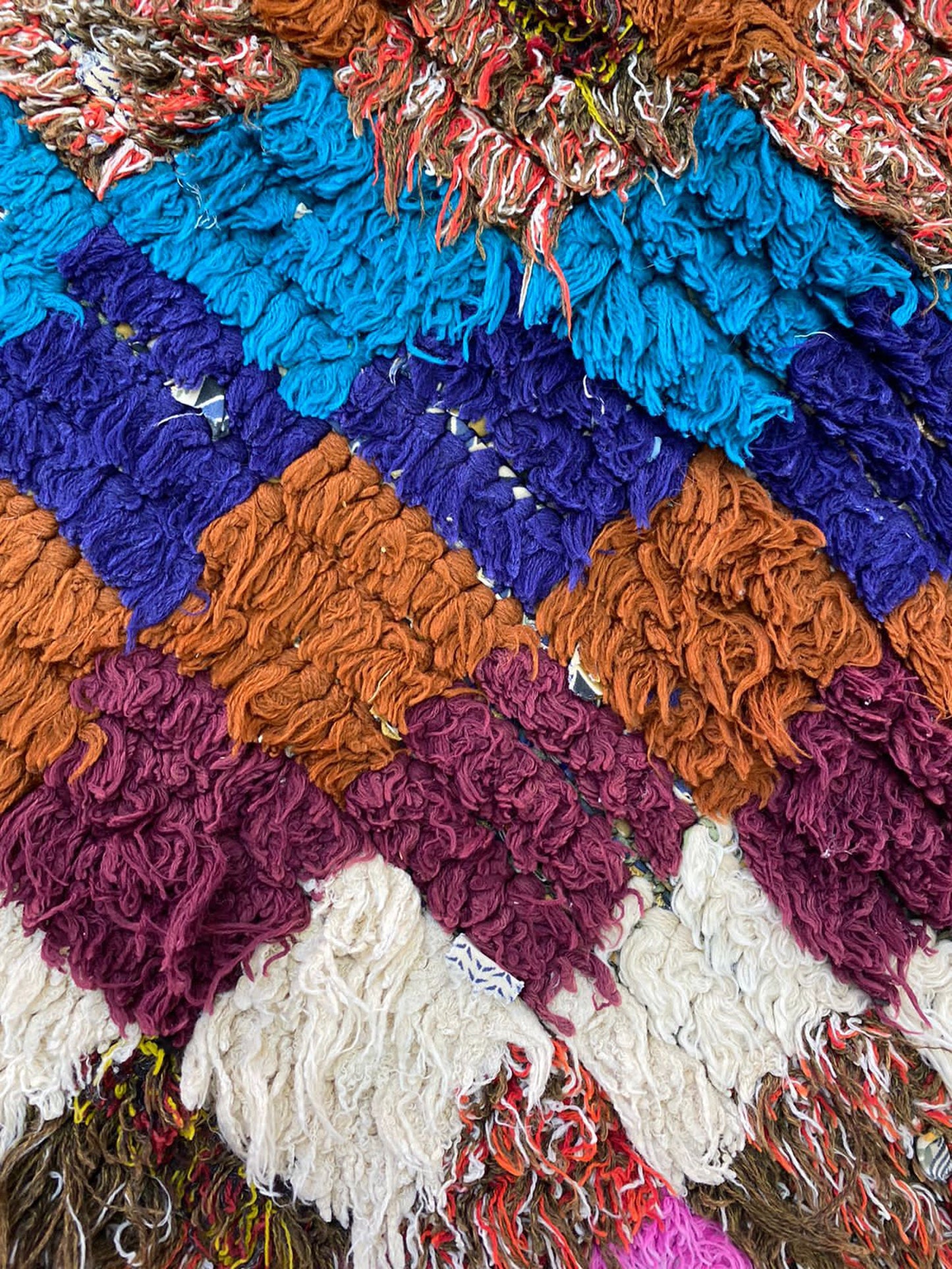 3x6 Vintage Checkered Moroccan Runner Rug.