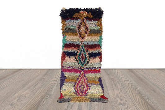Tapis berbère Boucherouite coloré 3x5.
