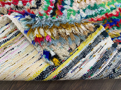 3 ft by 6 ft Moroccan Berber narrow runner Rug, tribal Vintage colorful Rug.